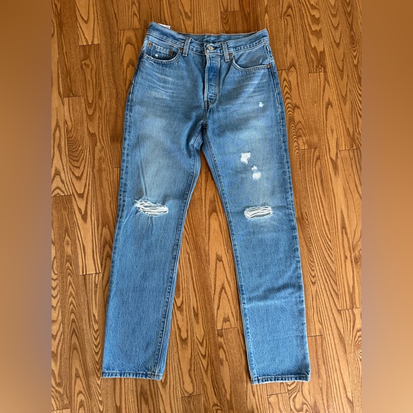 Levi's Blue Straight Leg Women's Jeans - Picture 4 of 5